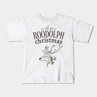 Roodolph The Red Nosed Roo! Merry Christmas Gift Idea! Kids T-Shirt